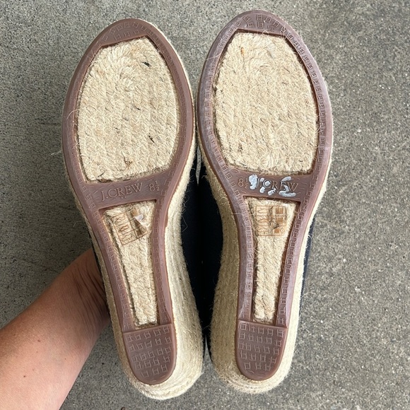 J CREW FACTORY Canvas Espadrille Wedges NWOB Size 8.5 - Picture 5 of 13